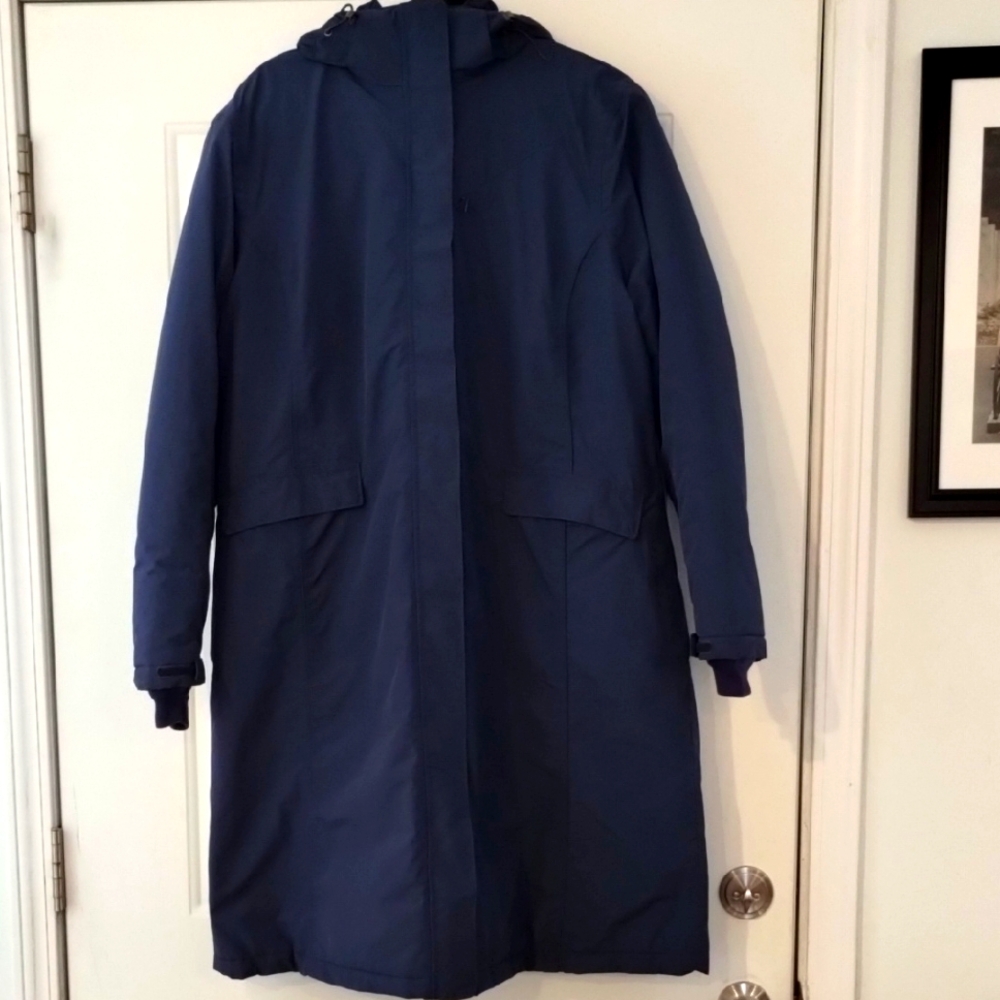 Women's Lands' End "The Squall" Hooded Stadium Coat Size XL/P 18
